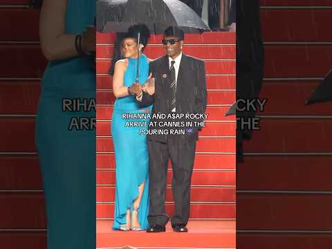 Queue umbrella by #Rihanna. ☔️ #Cannes #ASAPRocky