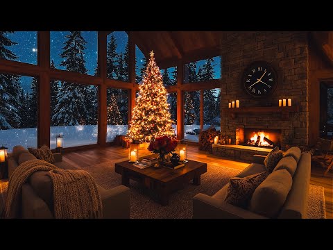 Soothing Christmas Ambience 24/7🔥 Instrumental Christmas Music With Fireplace & Relaxing Piano Music