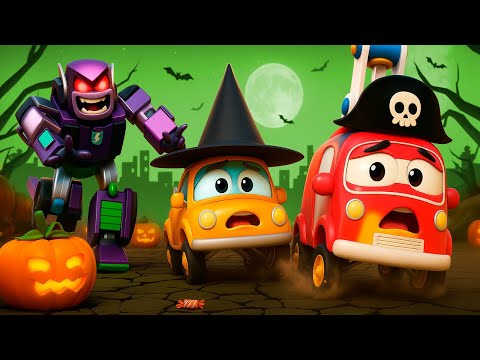 Halloween: π Baby cars get tricked! Help Robot Police Car! π» | Robofuse