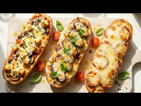 3 Easy 5-Minute Baguette Pizzas | Christmas, New Year & Ramadan Iftar Recipe