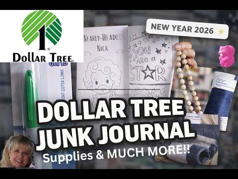 HUGE Dollar Tree Haul 😱 2026 Junk Journal Supplies, Plus Section & Food Finds