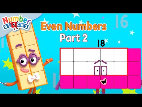 All Things Even! | Even Numbers - Part 2 🟢🟣🟠 | Counting 1 to 20 for Kids | @Numberblocks