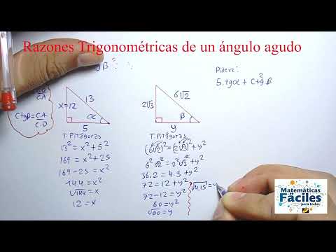 4.6. Ejemplo de Razones Trigonométricas y Teorema de Pitágoras - TRIGONOMETRÍA