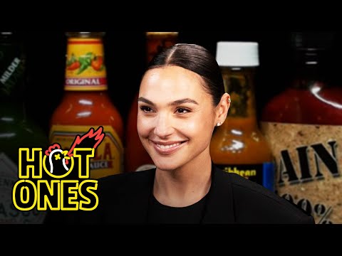 Gal Gadot Does a Spit Take While Eating Spicy Wings | Hot Ones