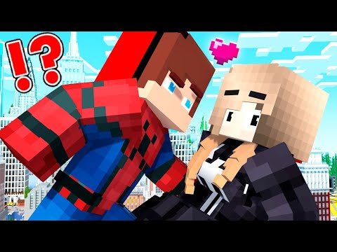 MAIZEN:JJ BECAME A SPIDER-MAN and Fell in love with spider girl!? - Minecraft Animation JJ & Mikey