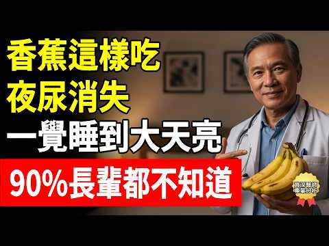 香蕉這樣吃,夜尿消失,一覺睡到大天亮!90%長輩都不知道!#頤養之年 #醫師 #夜尿 #睡覺 #香蕉