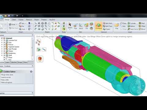 Intersect Group, Split solid and Combine ||Ansys SpaceClaim Tutorial #spaceclaim #ansys