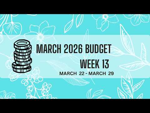 MONTHLY BUDGET WRAP UP - WEEK 13