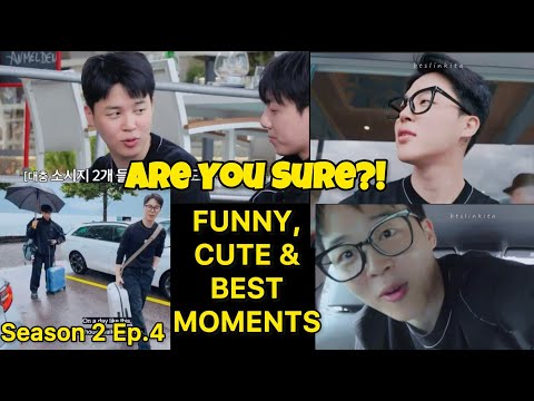 🇨🇭Season 2 Ep.4 Cute, Funny & Best Moments JIMIN & JK “ARE YOU SURE?!” A ferry ride, starts to rain!