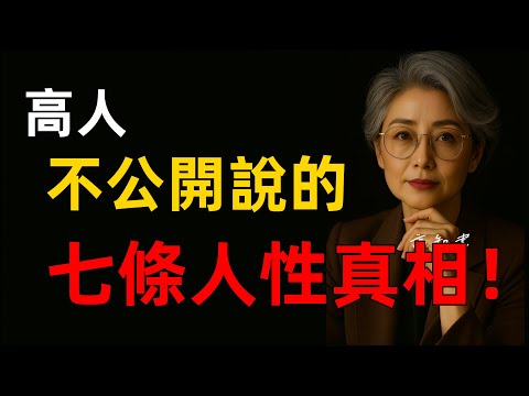 看懂這七條，人至少少走十年彎路！|人性真相 |溝通技術 |人性規律 |人際關係 |看透人性 |人生智慧 |燈下心語