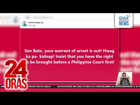 Sen. Dela Rosa, may warrant of arrest na umano ayon kay Harry Roque | 24 Oras