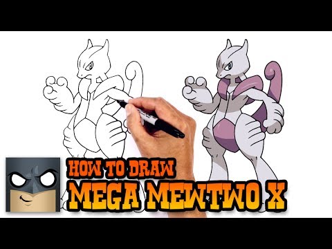How to Draw Mega Mewtwo X | Pokemon