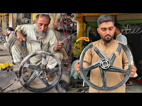 80 years Old Man broken Alloy Rim Repair in Few Minutes