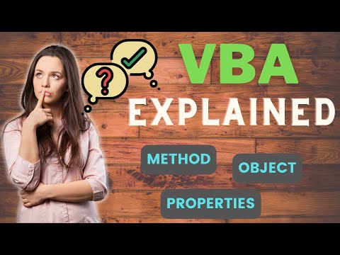 Excel VBA language | Objects, Methods & Properties