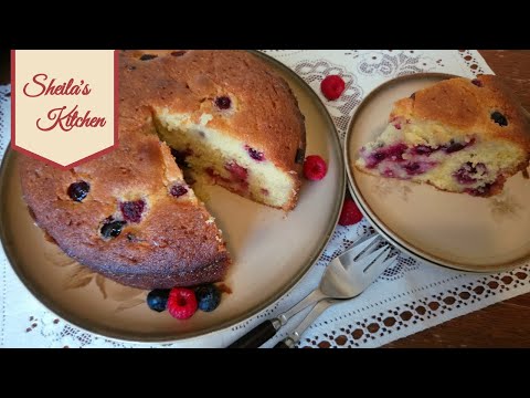 Blueberry and raspberry lime drizzle cake – a perfect summer fresh fruit cake