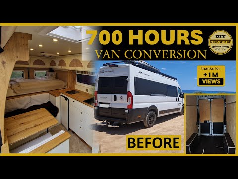 From Empty Van to Dream Camper – 700 Hours Time-Lapse Build! 🛠️🚐 #vanconversion #vanlife