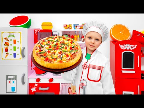 Dad and Alex teach how to make pizza