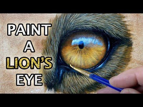 How to Paint a Lions Eye  |  Realism