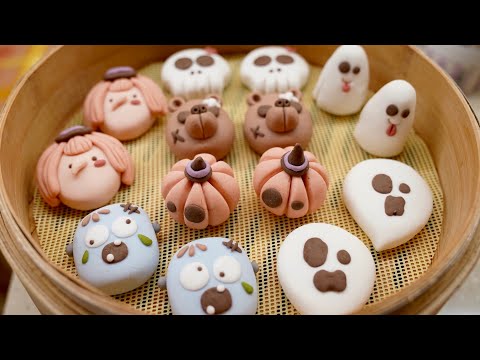 이렇게 귀엽고 이쁜데 송편 맞습니다! 캐릭터 떡 달인이 만드는 할로윈 송편 / Happy Halloween Songpyeon tteok