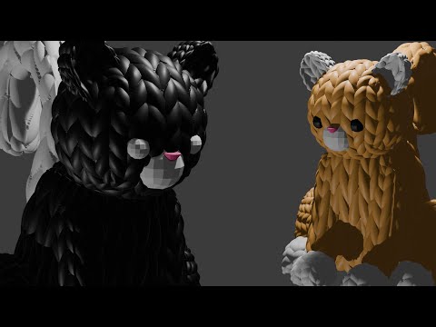 How to add Knitted Texture to a Cat Blender 3D Model #blender #3dmodelingsoftware #screwsandcircuits