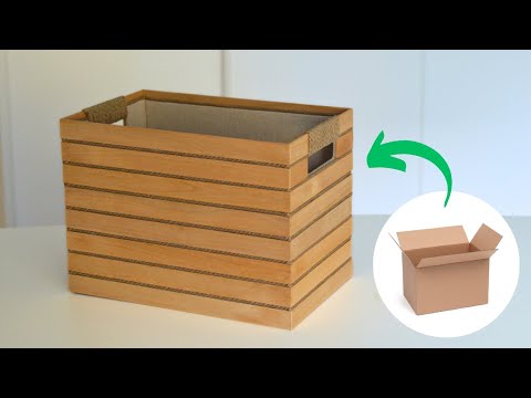 STORAGE BASKET DIY / Organizer from Сardboard Box ♻️ / Amazing Craft Idea / Корзина для хранения