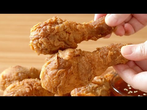 바삭바삭한 치킨과 양념치킨 소스 만들기 /KFC 크리스피 후라이드 치킨 레시피