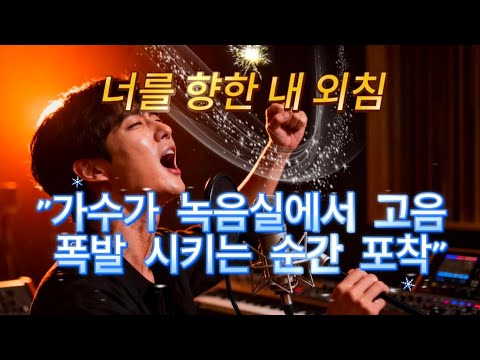 [고음 폭발] 가수가 녹음실에서 심장 터질 듯 부른 '너를 향한 내 외침' (주의: 소리 크기)