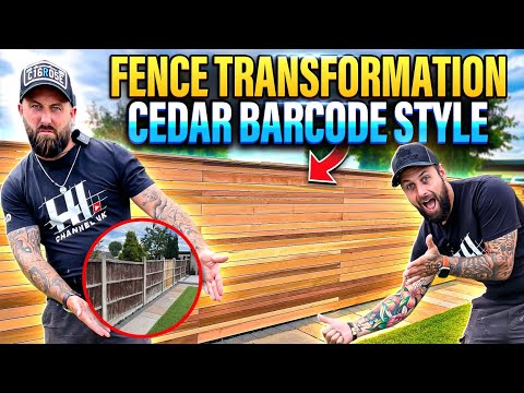 Installing a Cedar Slatted Horizontal Fence | Barcode Style