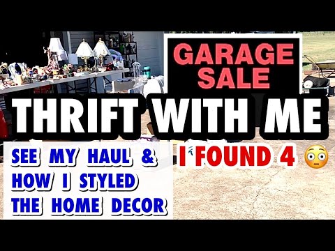 YARD SALE THRIFT WITH ME * see my HAUL & how I styled the home decor *