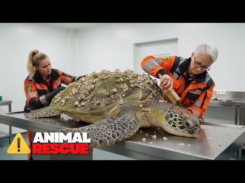 Lukas – Animal Rescue Team Saving a Sea Turtle Group Covered in Heavy Barnacles!