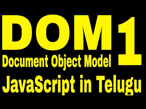 Document Object Model in javascript telugu part 1