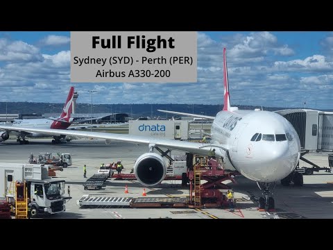 Full Flight / Sydney to Perth / Airbus A330-200 Qantas / 4K