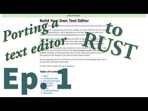 Porting a text editor to Rust - Part 1