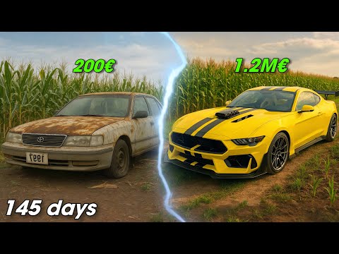 Full 145 days Building an American Muscle Ford Mustang Out of a Toyota Crown