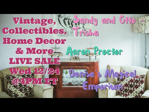 Exclusive Live Sale Incredible Deals on Unique Vintage Home Décor | Dec 24 @4pm et (1pm pt)