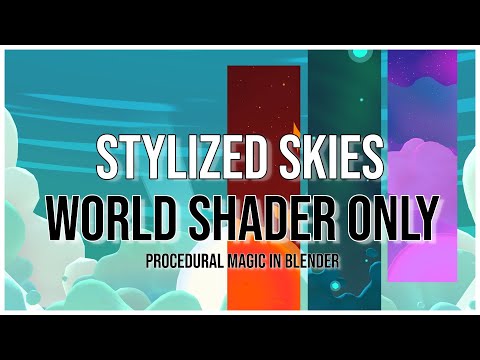 How I Made 4 Animated Skies Using Only World Shader in Blender!