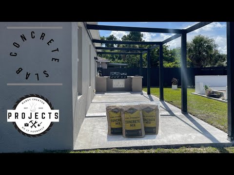 HOW TO POUR A LARGE CONCRETE SLAB FOR UNDER $600 | OUR BACKYARD MAKEOVER (PART 6)