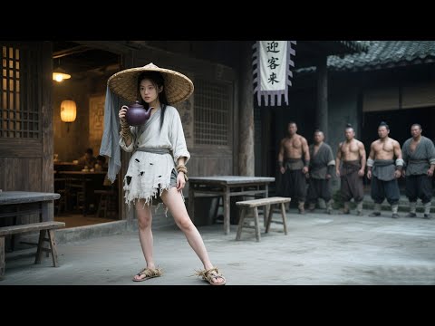 Kung Fu Movie! Thugs harass a woman in the tavern, unaware of her unfathomable martial arts skills!