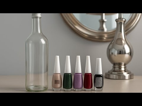 Ideia com ESMALTE VENCIDO FÁCIL E ELEGANTE! Ninguém te mostrou isso antes!  Diy com GARRAFA😲