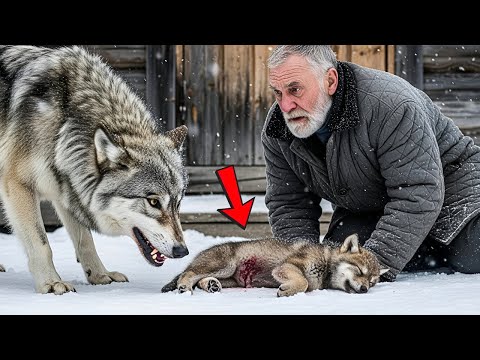 Волчица принесла умирающего волчонка к старому ветерану... То, что случилось дальше, поразило всех