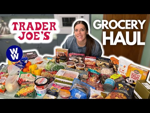 HUGE Healthy Trader Joe's Grocery Haul | WeightWatchers Points & Calories/Macros/Nutrition Info