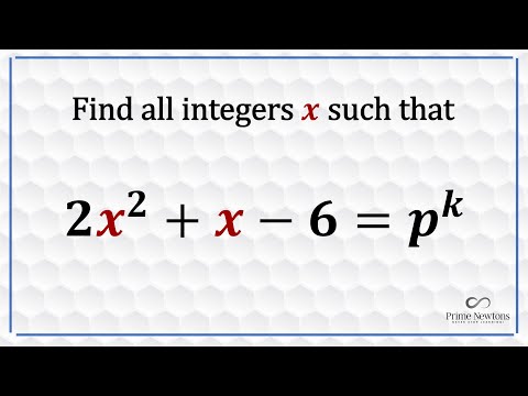 Find all integers x such that 2x^2+x-6 is the positive power of a prime