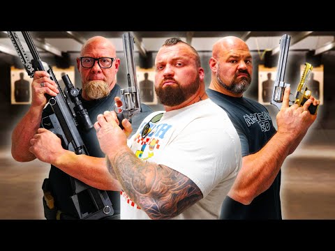 Shooting Competition w/ Brian Shaw & Nick Best (LOSER GETS EXTREME WAX) - Eddie Hall