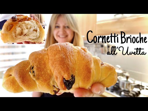 CORNETTI BRIOCHE ALL’UVETTA 🥐Sofficissimi e Leggeri 🥐CROISSANT BRIOCHE WITH RAISINS
