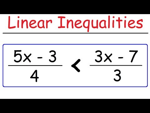 How To Solve Linear Inequalities