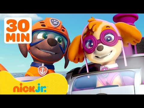 PAW Patrol Air & Sea Rescues! #2 w/ Skye and Zuma | 30 Minutes | Nick Jr.