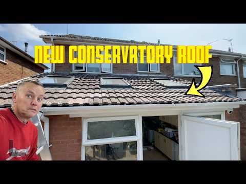 Replacing A Plastic Conservatory Roof & A Flat Roof With A Pitched Tiled One With Velux Windows