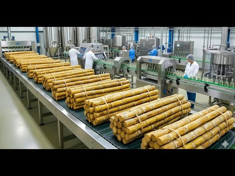 Inside the Cane Sugar Factory: Complete Process Turning Fresh Cane Into Pure Crystal Sugar