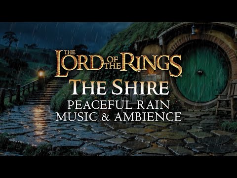 Lord of the Rings | ⛈️ The Shire, Peaceful Music & Ambience During Midnight Thunderstorm