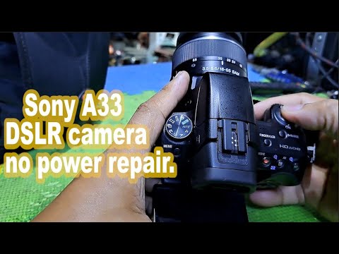 Sony A33 DSLR camera, not turning on.